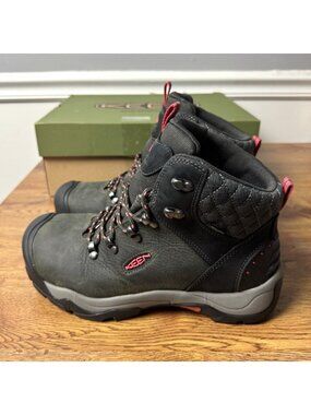 Keen Revel III Boots Womens Sz 9 Black Rose Waterproof Hiking Outdoor Insulated